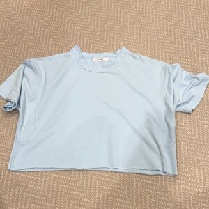 Aritzia Sky Blue Crop Top